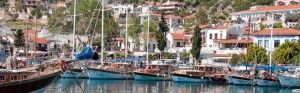 view of port in Kas, Turkey